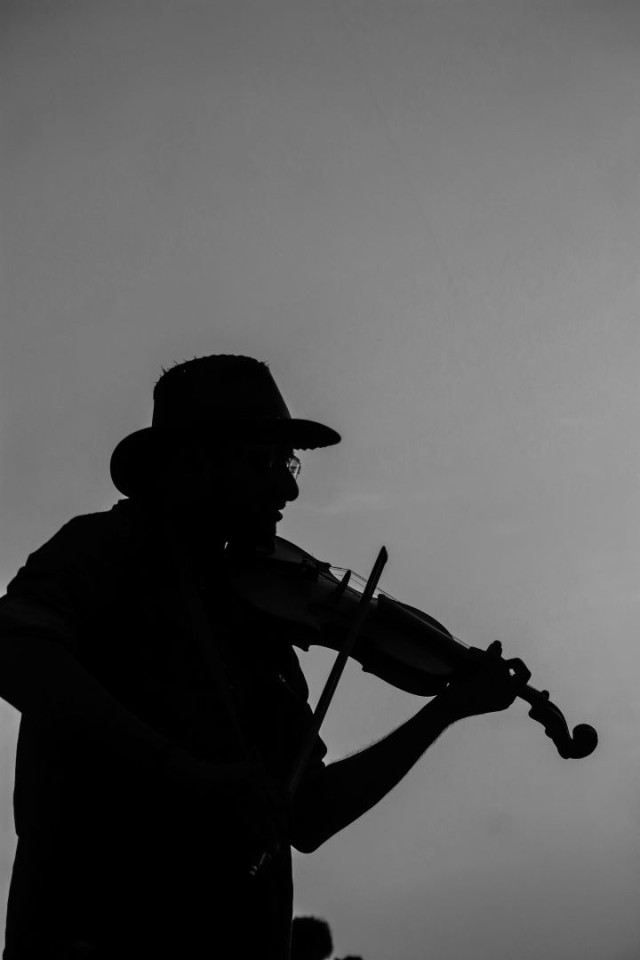 Violin at Sunset