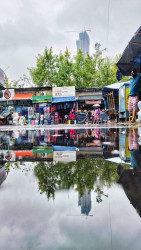 Reflection of city