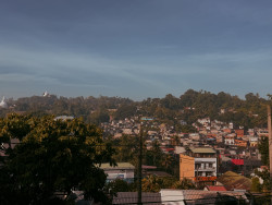 Village at dusk