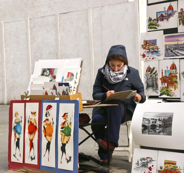The artist on the street