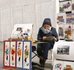 The artist on the street