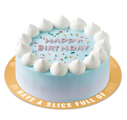  Baby Blue Minimal Cake 