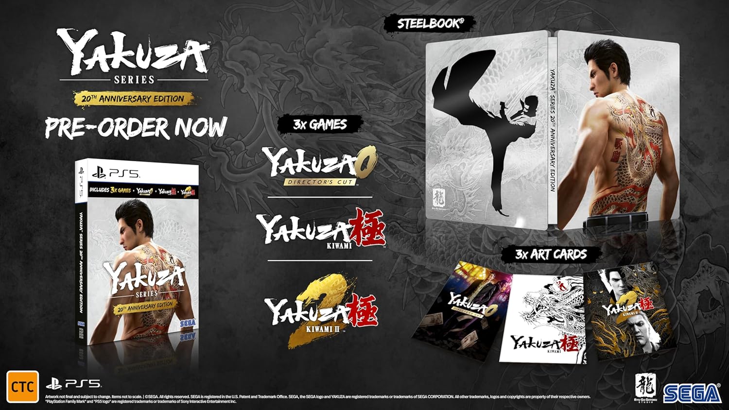 Yakuza Series 20th Anniversary Edition (Includes Steelbook & Art