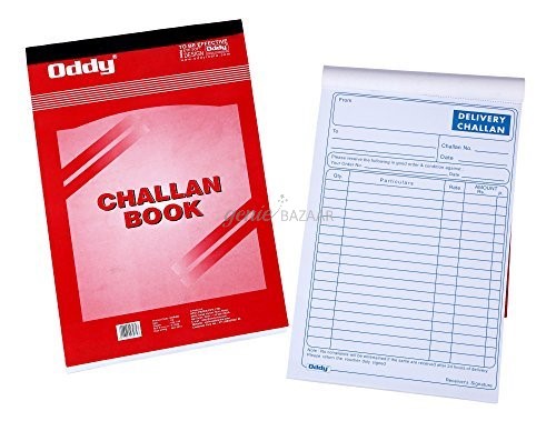 Oddy 1/8 Triplicate Delivery Order/Challan Book,  50 Sheets - Pack of 5