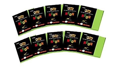 Oddy Re-Stick Notes,  3 x 3 inches,  Green,  80 Sheets per Pack - 10 Pack