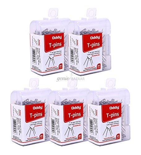 Oddy T-Shaped Pins,  45 grams per Pack,  5 Packs