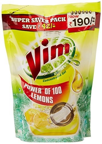 Vim Dishwash Gel - 1 L (Lemon) with Rs 42 Off