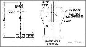 PRO POWER CARD GUIDE,  VERTICAL MOUNT,  NYLON,  PCB