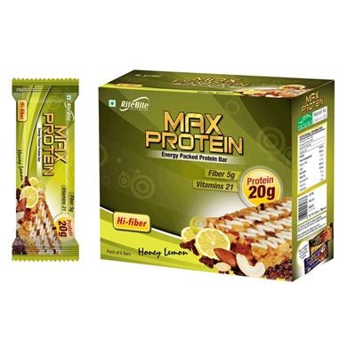 RiteBite Max Protein Honey Lemon 70g (Pack of 12)
