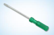 Taparia 911 C.A Transparent Green Handle Flat Screw Drivers, 50 mm, Pack of 10