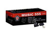 Music 555 Binder Clips- 32mm, 12 pieces