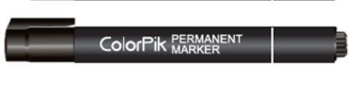 Pik 369 Bullet Permanent Marker (Black) (Pack of 10)
