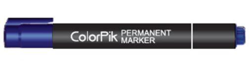 Pik 369 Bullet Permanent Marker (Blue) (Pack of 10)