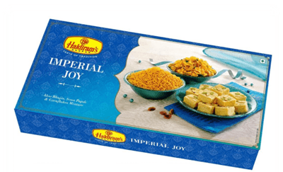 Haldiram's Imperial Joy - Aloo Bhujia 150g + Soan Papdi 250g + Cornflakes Mixure 150g