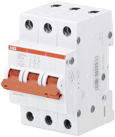 ABB Isolator SHD203/63 Switch Disconnector 3P, 63A Pack of 4pc (ISYD273111R0063)