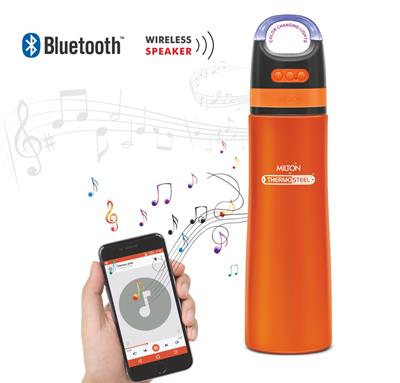 Milton Boom 900 Stainless Steel Bottle with Wireless Bluetooth Speaker, 700ml