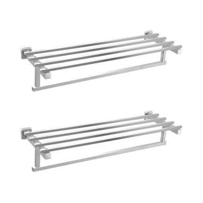 Jaquar Towel Rack 18' with Square Wall Flange, AEC-ESS-1181ASQF