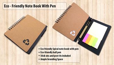 Generic Eco Friendly Note Book With Pen