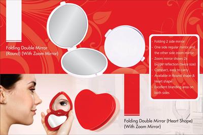 Generic Folding Double Mirror (Round) (with Zoom Mirror)