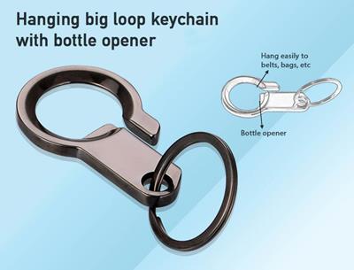 Hanging Big Loop Keychain with Bottle Opener