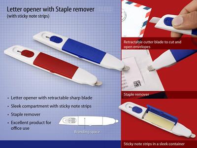 Letter Opener With Staple Remover