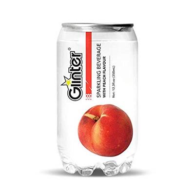 Glinter Sparkling Soft Drink Peach Flavour, 350ml