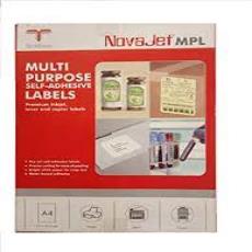 NOVAJET 4 A4 Size Multi Purpose Self Adhesive Labels (100 Sheets)