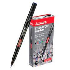 Luxor CD and OHP Marker Pens, Blue (Pack of 10)