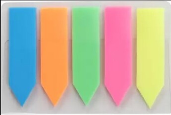 Generic Arrow Flag Indexing notes 5 colours - 2.5 x 5 