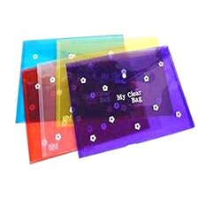 Generic transparent button folder Printed f/c side open
