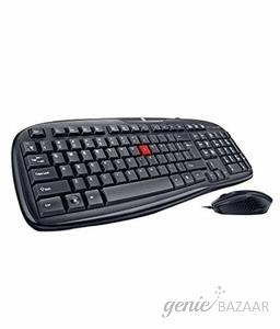 iBall Keyboard with Blue Eye Optical Mouse Black - WinTop PS2