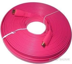 Sheen Naylon Netting 30 Mtr HDMI Round Cable (Pink)