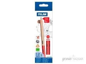 Milan Milan-0712612 Wooden with red finish Graphite Pencil