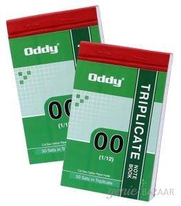 Oddy TNB-00 1/12 Triplicate Note Book 50 Sets (Set of 5)