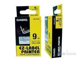 Casio XR-9mm Yellow Labeling Tape