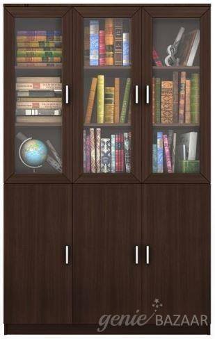 Housefull 100008903 BERT 3 Doors 74.8 x 46.5 x 11.8 Inch Book Case