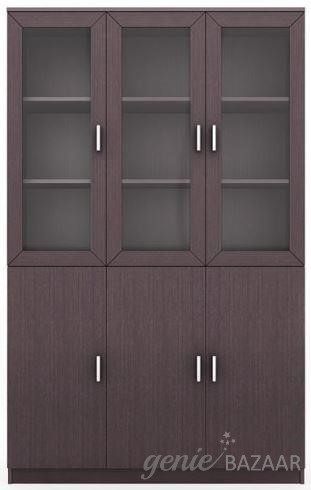 Housefull 100008902 BERT 3 Doors 74.8 x 46.5 x 11.8 Inch Book Case