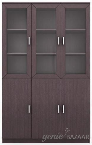 Housefull 100008902 BERT 3 Doors 74.8 x 46.5 x 11.8 Inch Book Case