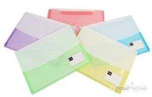 Saya SY-319 Expandable Double Pocket Clear Bag Pack Of 10