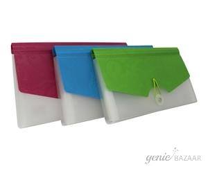 Saya SY-013 Vibrant Assorted Cheque Book Expanding Folder Pack of 30