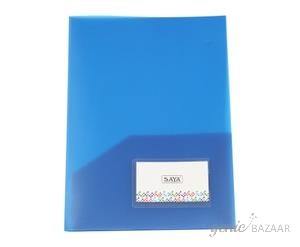 Saya SY-408 A4 Size Transparent Blue Presentation Folder Pack of 10