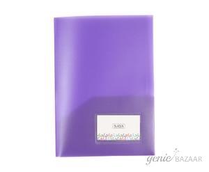 Saya SY-408 A4 Size Transparent Purple Presentation Folder Pack of 10