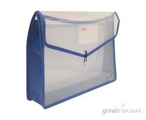 Saya SY-091 Foolscap Size Transparent Natural Flexi Document Clear Bag with Elastic Lock Pack of 1