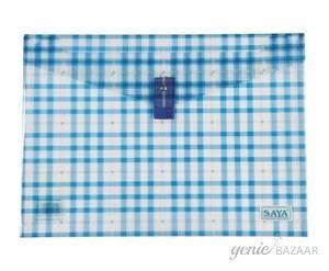 Saya SY-339 Superior Foolscap Size Blue Clear Bag Pack of 6