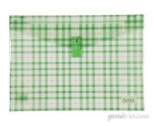 Saya SY-339 Superior Foolscap Size Green Clear Bag Pack of 6