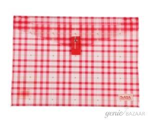 Saya SY-339 Superior Foolscap Size Red Clear Bag Pack of 6