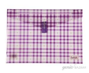 Saya SY-339 Superior Foolscap Size Purple Clear Bag Pack of 6