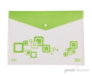 Saya SY-219F Radiant Foolscap Size Green Clear Bag Pack of 12