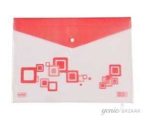 Saya SY-219F Radiant Foolscap Size Red Clear Bag Pack of 12