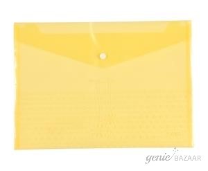 Saya SY-219D Vibrant Foolscap Size Transparent Yellow Clear Bag Pack of 12